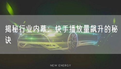 揭秘行业内幕：快手播放量飙升的秘诀