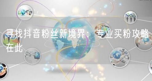 寻找抖音粉丝新境界：专业买粉攻略在此