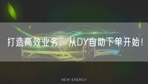 打造高效业务，从DY自助下单开始！