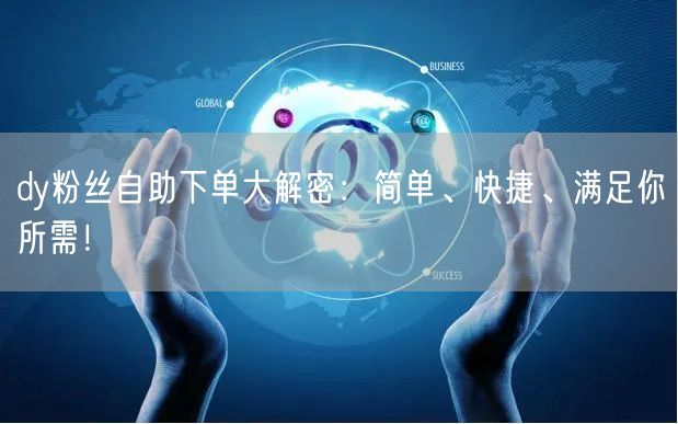 dy粉丝自助下单大解密：简单、快捷、满足你所需！