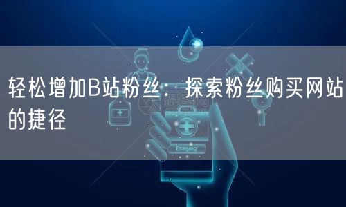 轻松增加B站粉丝:探索粉丝购买网站的捷径