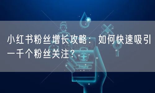 小红书粉丝增长攻略：如何快速吸引一千个粉丝关注？