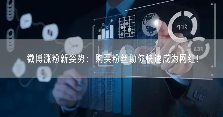 微博涨粉新姿势:购买粉丝助你快速成为网红!