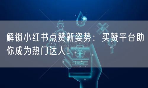 解锁小红书点赞新姿势:买赞平台助你成为热门达人!