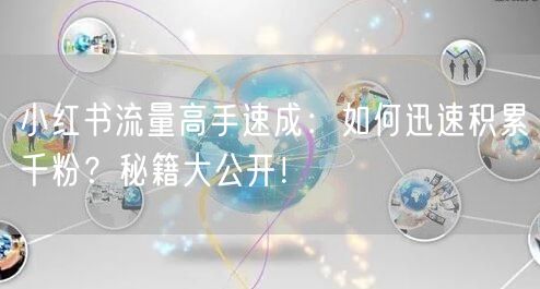 小红书流量高手速成：如何迅速积累千粉？秘籍大公开！