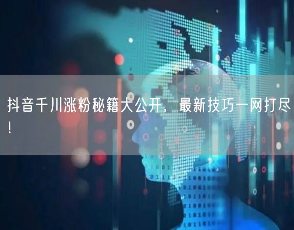 抖音千川涨粉秘籍大公开,最新技巧一网打尽!
