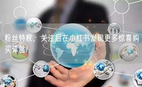 粉丝特权，关注后在小红书发现更多惊喜购买体验！