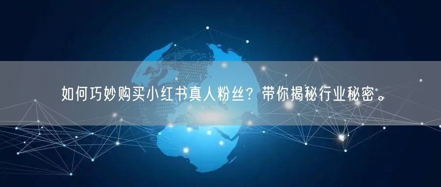 如何巧妙购买小红书真人粉丝？带你揭秘行业秘密。