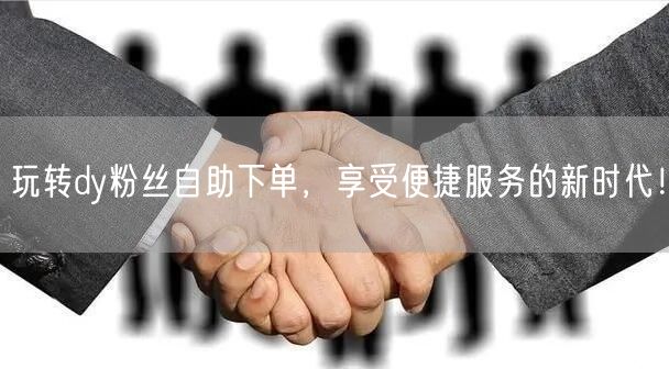 玩转dy粉丝自助下单，享受便捷服务的新时代！