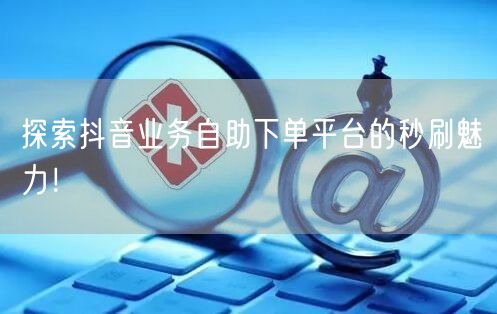探索抖音业务自助下单平台的秒刷魅力！