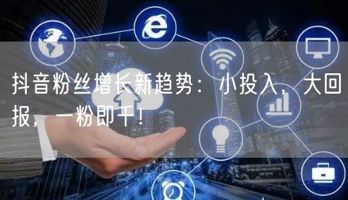 抖音粉丝增长新趋势：小投入，大回报，一粉即千！