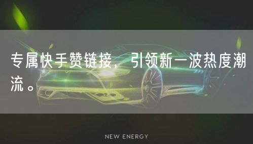 专属快手赞链接，引领新一波热度潮流。