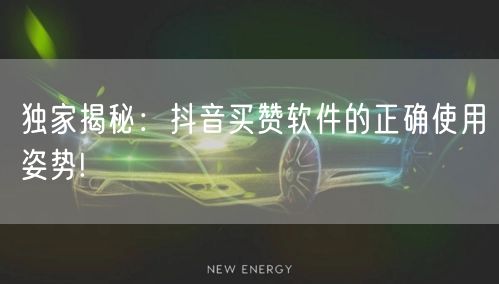 独家揭秘：抖音买赞软件的正确使用姿势!