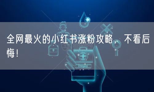 全网最火的小红书涨粉攻略，不看后悔！