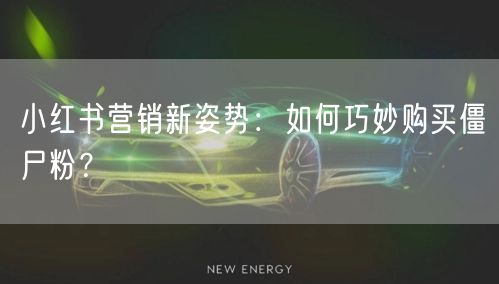 小红书营销新姿势:如何巧妙购买僵尸粉?