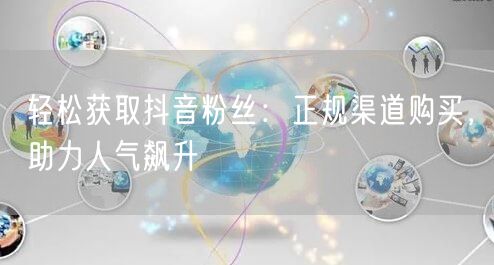 轻松获取抖音粉丝：正规渠道购买，助力人气飙升