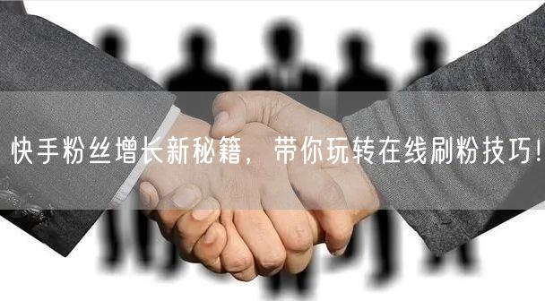 快手粉丝增长新秘籍,带你玩转在线刷粉技巧!