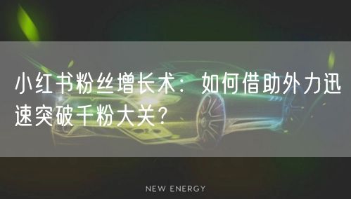 小红书粉丝增长术：如何借助外力迅速突破千粉大关？