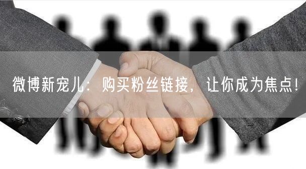 微博新宠儿：购买粉丝链接，让你成为焦点！
