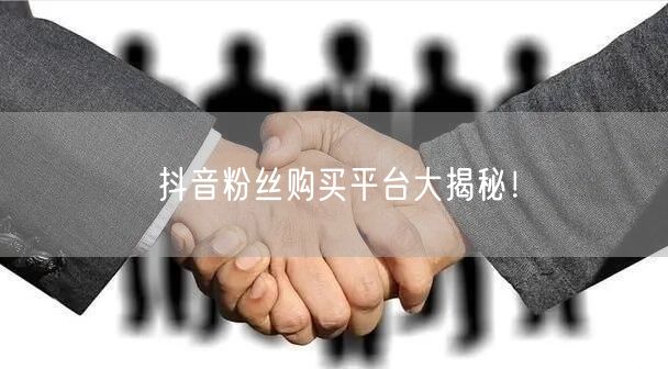 抖音粉丝购买平台大揭秘！