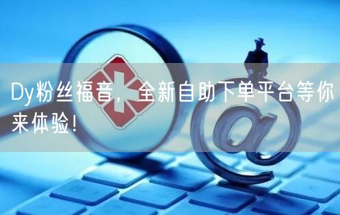 Dy粉丝福音,全新自助下单平台等你来体验!