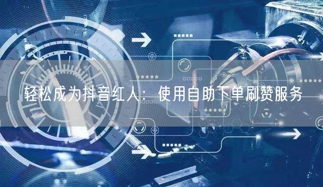 轻松成为抖音红人：使用自助下单刷赞服务