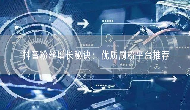 抖音粉丝增长秘诀：优质刷粉平台推荐