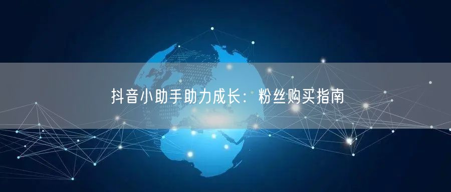 抖音小助手助力成长：粉丝购买指南