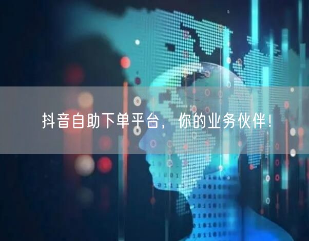 抖音自助下单平台，你的业务伙伴！
