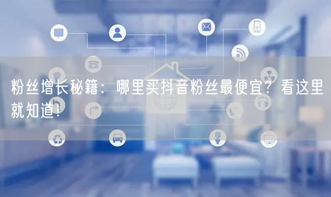 粉丝增长秘籍：哪里买抖音粉丝最便宜？看这里就知道！